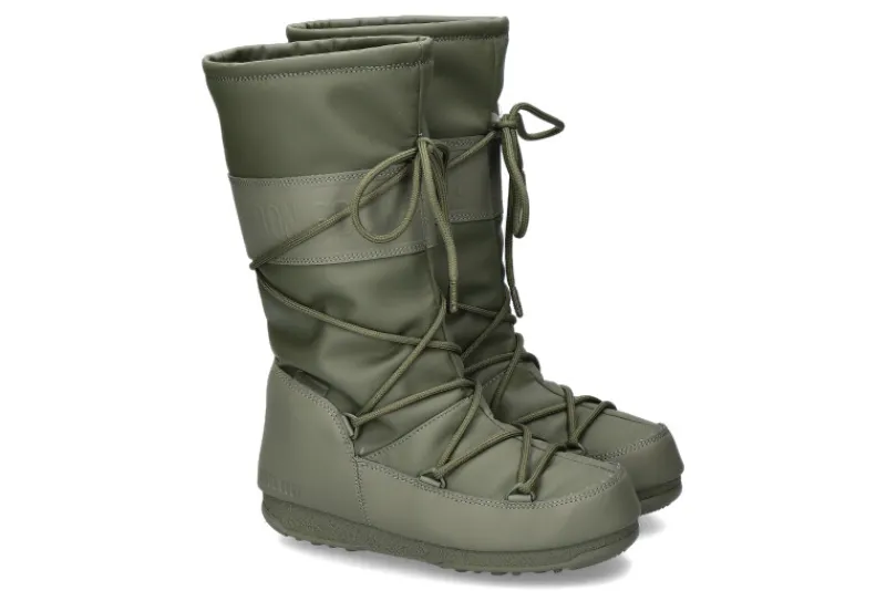 Damen Moon Boot s Stiefel HIGH RUBBER WP KHAKI