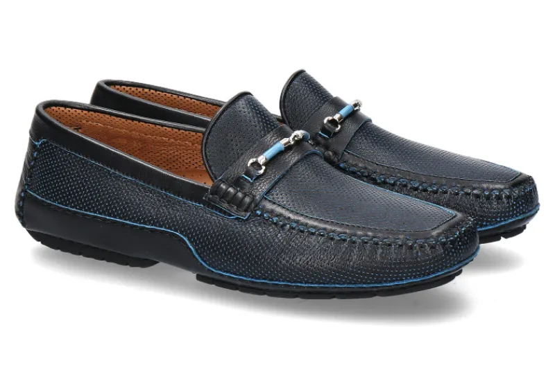 Herren Moreschi Mokassin URANO BLU SCURO