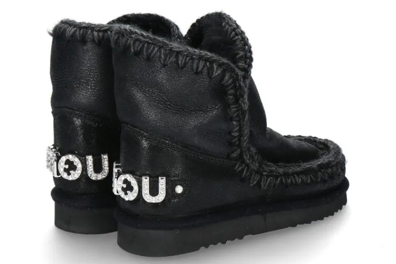 Damen mou Boots ESKIMO 18 CRACKED BLACK GREY (41)