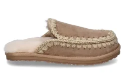 Damen mou Pantolette gefüttert SLIPPER FULL ESKIMO STITCH- camel