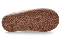 Damen mou Pantolette gefüttert SLIPPER FULL ESKIMO STITCH- silber