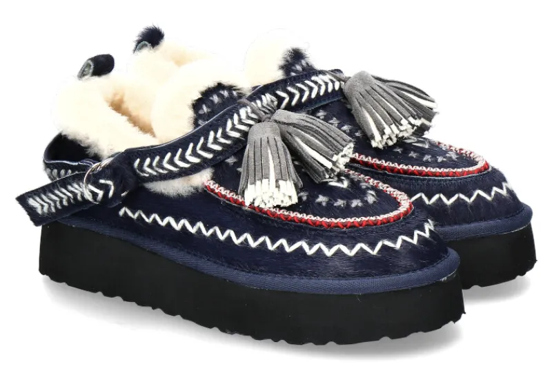 Damen Nan-Ku Couture Bootie gefüttert NAVY BLUE