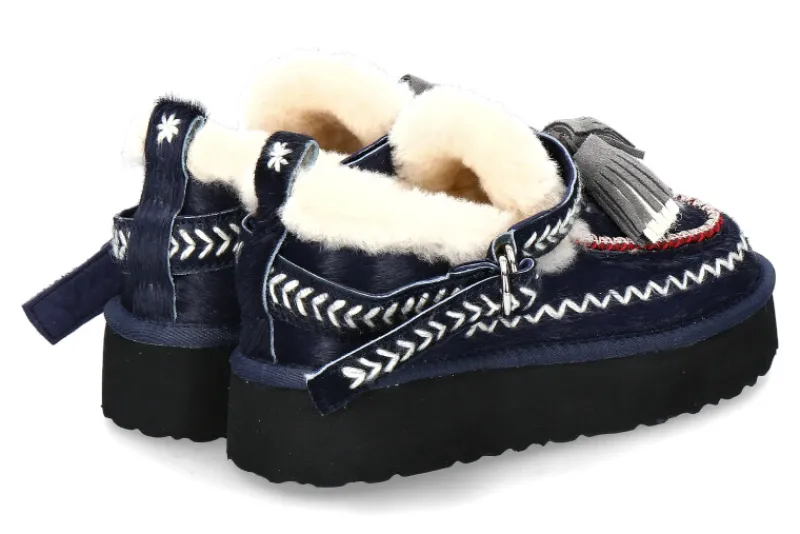 Damen Nan-Ku Couture Bootie gefüttert NAVY BLUE