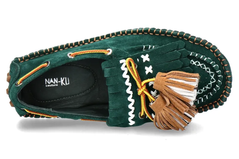 Damen Nan-Ku Couture Mokassin LEATHER- green/grün