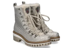 Damen New Italia Shoes New Italia Boots gefüttert BRENDA PERL- weiss/ platin