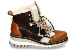 Damen New Italia Shoes Boots gefüttert ERIKA RINDSLEDER- braun/weiss
