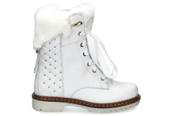 Damen New Italia Shoes Stiefelette gefüttert WHITE STUDS GOLD