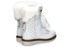 Damen New Italia Shoes Stiefelette gefüttert WHITE STUDS GOLD
