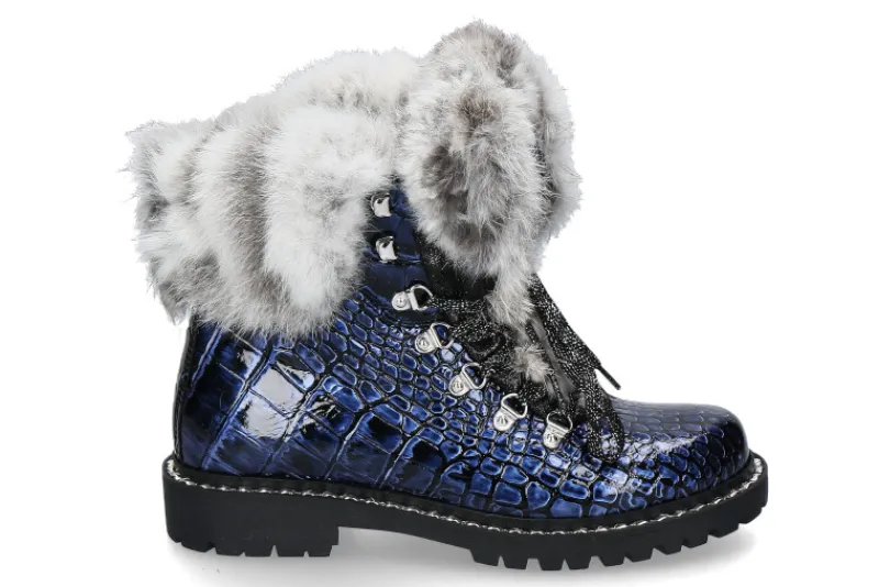 Damen New Italia Shoes Stiefelette gefüttert REPTIL-OPTIK VEGAS (41)