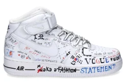 Herren Ballo Da Sola Nike by Sneaker AIR FORCE ONE MID WHITE