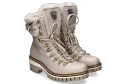Damen New Italia Shoes NiS Schnürboots gefüttert ANNA- off-white