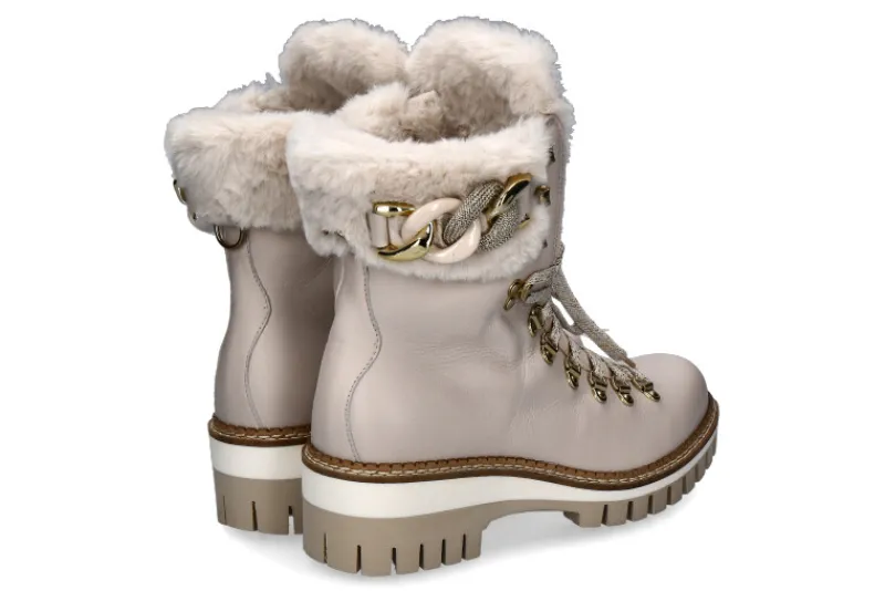 Damen New Italia Shoes NiS Schnürboots gefüttert ANNA- off-white