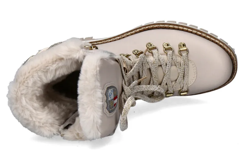 Damen New Italia Shoes NiS Schnürboots gefüttert ANNA- off-white