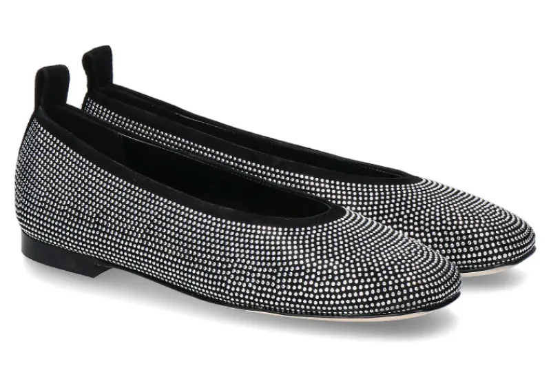 Damen Odare Ballerina AGATA CAMOSCIO- nero