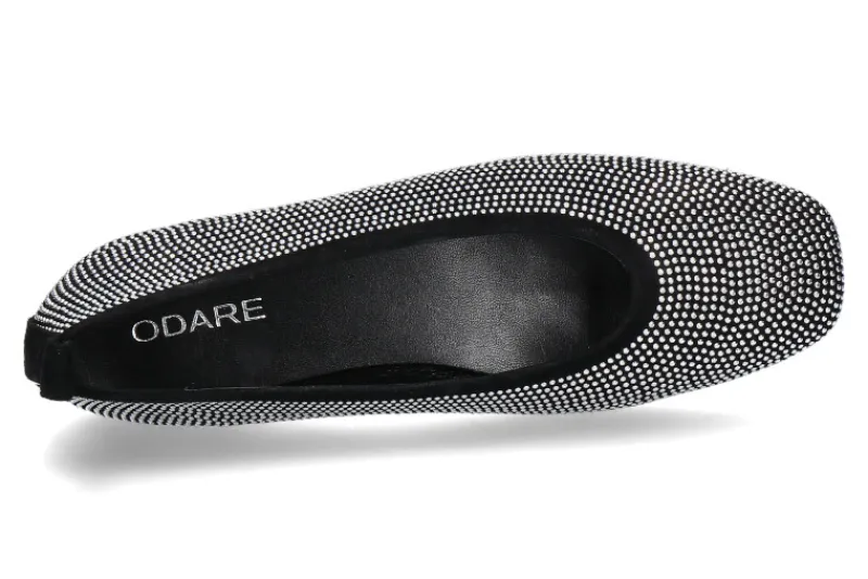 Damen Odare Ballerina AGATA CAMOSCIO- nero