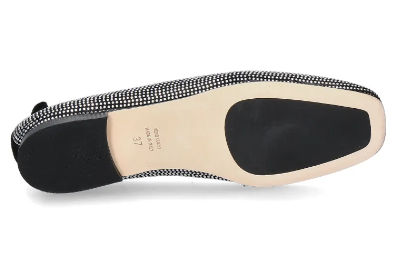 Damen Odare Ballerina AGATA CAMOSCIO- nero