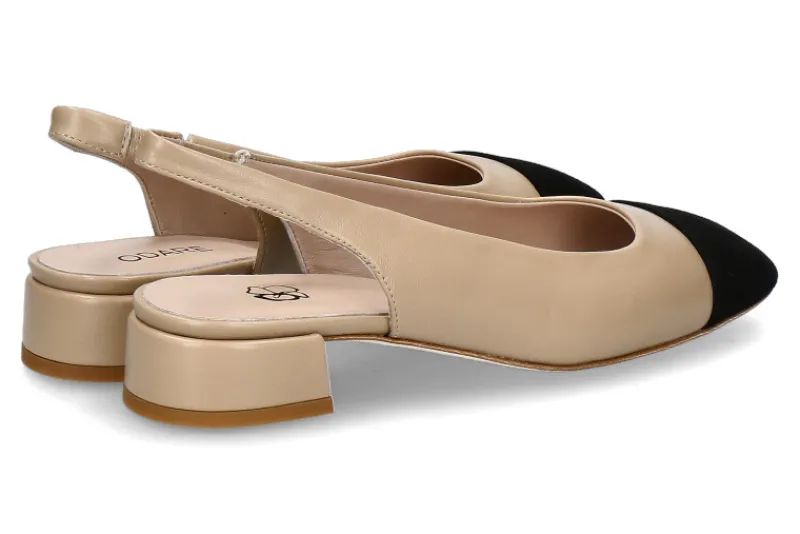 Damen Odare Slingpumps GIRONA NAPPA CAMOSCIO- beige/ nero