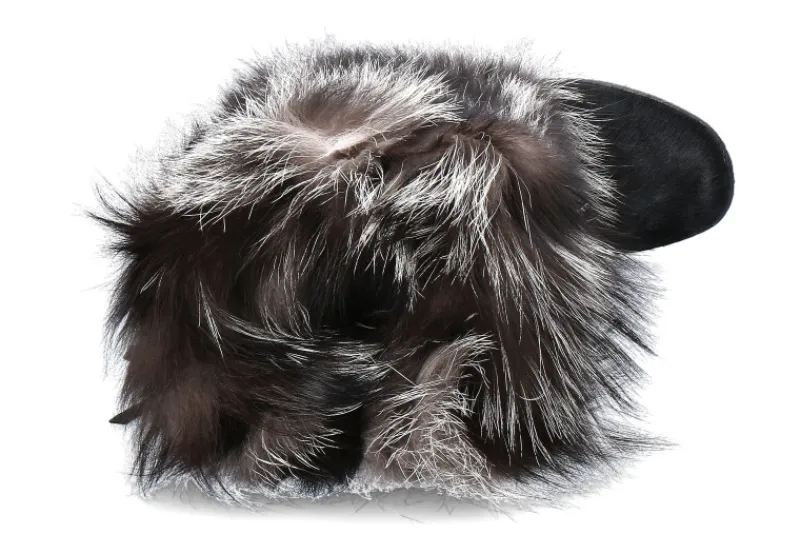 Damen Oscar Sport Fellstiefel KIM NERO-SILVER