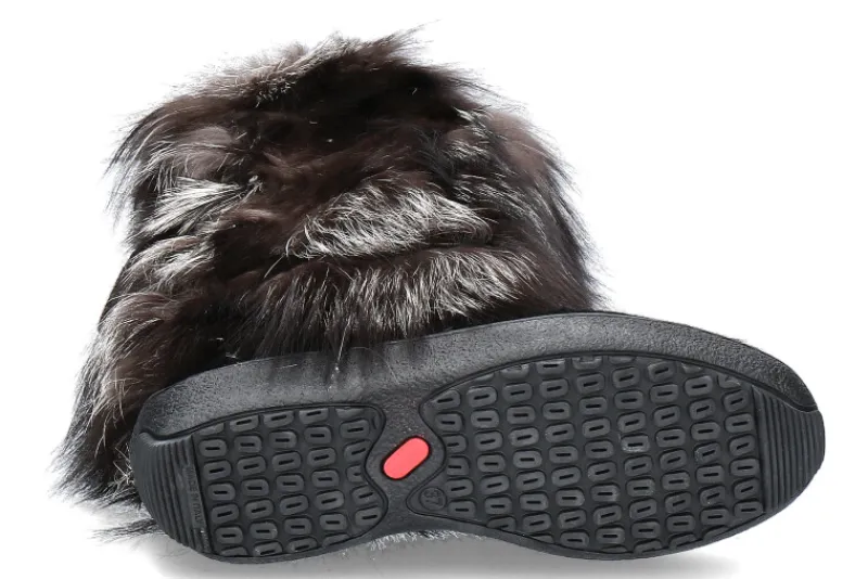 Damen Oscar Sport Fellstiefel KIM NERO-SILVER