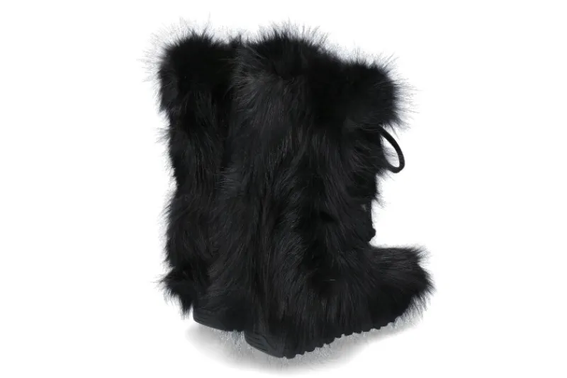 Herren Oscar Sport Herren-Fellstiefel BAFFY VOLPE- nero/ schwarz