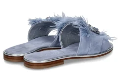 Damen Paola Fiorenza Pantolette PELLE DRILL jeans light blue