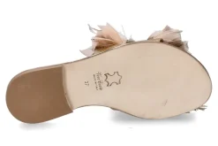 Damen Paola Fiorenza Pantolette COBRA LAMINATO snake gold piume