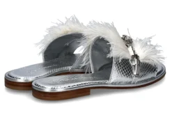 Damen Paola Fiorenza Pantolette COBRA LAMINATO- silber snake