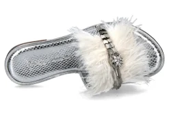 Damen Paola Fiorenza Pantolette COBRA LAMINATO- silber snake