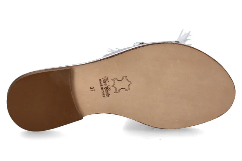 Damen Paola Fiorenza Pantolette COBRA LAMINATO- silber snake