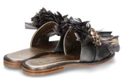 Damen Paola Fiorenza Pantolette PIUMA GREY GOLD- wash fucile black
