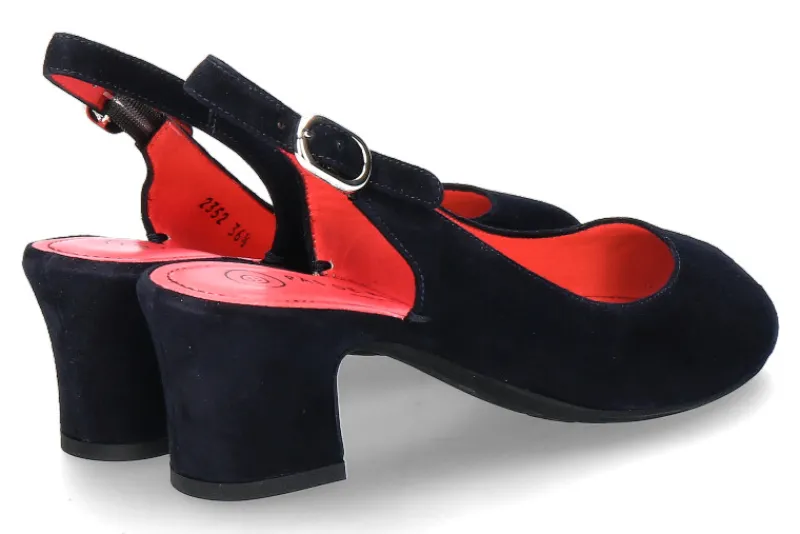 Damen Pas de rouge Sandale MILLY CAMOSCIO BLU (36½)