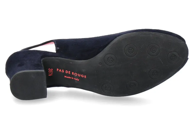 Damen Pas de rouge Sandale MILLY CAMOSCIO BLU (36½)