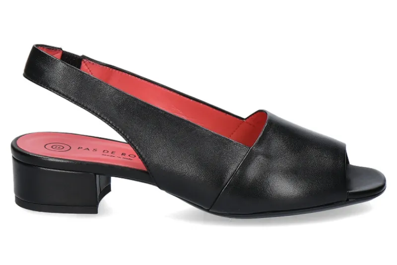 Damen Pas de rouge Sandale NAPPA NERO (41½)