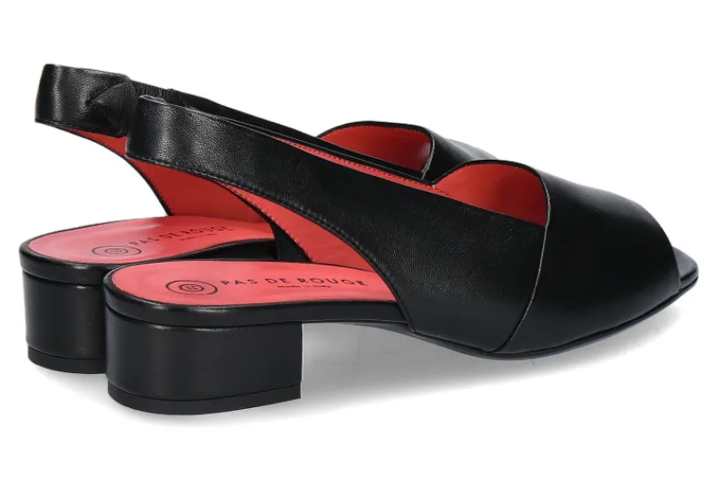 Damen Pas de rouge Sandale NAPPA NERO (41½)