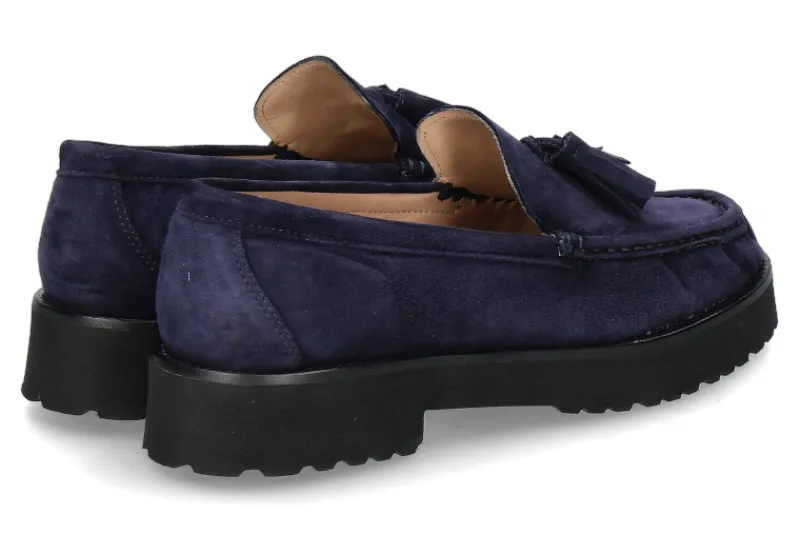 Damen Pascucci Slipper CAMOSCIO MARY- oceano/ dunkelblau