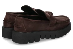 Damen Pascucci Slipper IDA CAMOSCIO- moro/ dunkelbraun