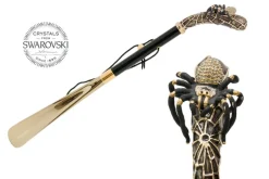 Damen Pasotti Schuhanzieher SPIDER GOLD SWAROVSKI
