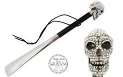 Damen Pasotti Schuhanzieher TESCHIO SWAROVSKI SILBER