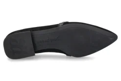 Damen Paul Green Ballerina SAMTZIEGE- schwarz