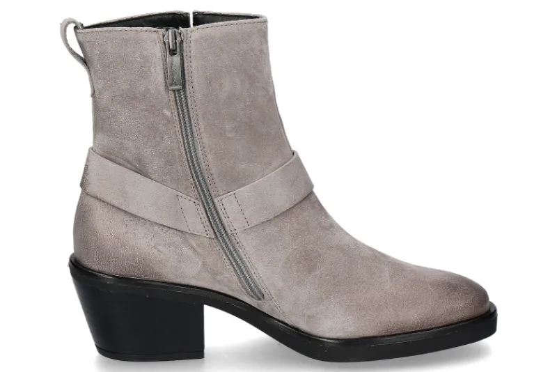 Damen Paul Green Biker- Boots SOFT SUEDE- stone/ grau
