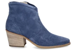 Damen Paul Green Cowboy Bootie SOFT SUEDE- lake blue