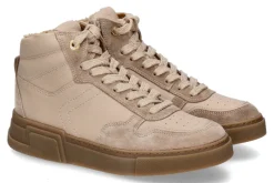 Damen Paul Green High Top Sneaker SOFT SUEDE MAINCALF- almond/beige