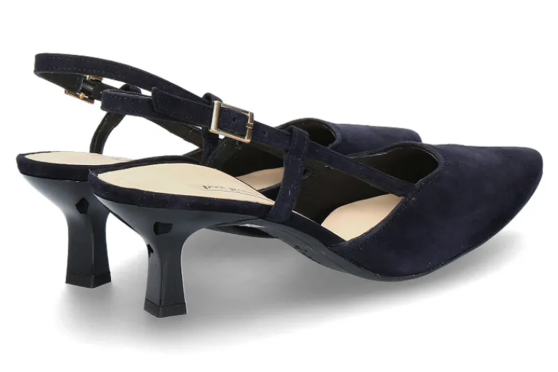 Damen Paul Green Slingpumps SAMTZIEGE- blau