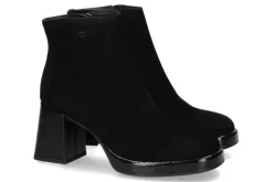 Damen Paul Green Stiefelette SAMTZIEGE KNAUTSCHLACK- schwarz