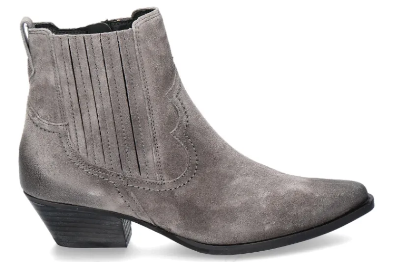 Damen Paul Green Western- Bootie SOFT SUEDE- titan grau