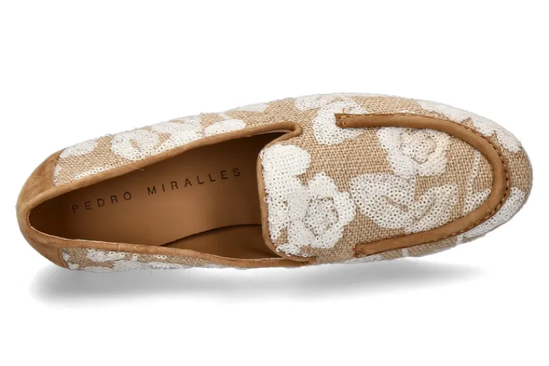 Damen Pedro Miralles Loafer FLORESA- texas beige white