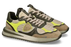 Herren Philippe Model Herren- Sneaker OLYMPIQUE FANCY RESAU neon/militaire