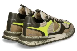 Herren Philippe Model Herren- Sneaker OLYMPIQUE FANCY RESAU neon/militaire