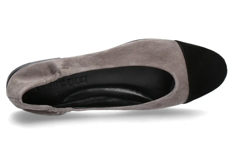 Damen Pomme D'Or Ballerina GIORGIA CAMOSCIO- schwarz/taupe