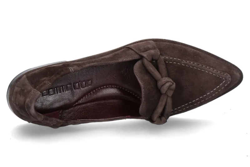 Damen Pomme D'Or Slipper GRACE CAMOSCIO- coffee/dunkelbraun